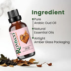 Romyco White Oud Essential Oil (Arabic White) for Use in Diffuser | Long-Lasting Luxury Perfume, Cologne, Scent for Men & Women | Alcohol-Free | Pure Natural & Undiluted