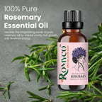 Romyco Rosemary Essential Oil for Hair Growth & Scalp Care | Skin Care | 100% Pure Natural Undiluted Steam Distilled | Therapeutic Grade | Aromatherapy Diffuser