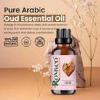 Romyco White Oud Essential Oil (Arabic White) for Use in Diffuser | Long-Lasting Luxury Perfume, Cologne, Scent for Men & Women | Alcohol-Free | Pure Natural & Undiluted