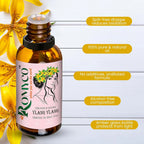Romyco Ylang Ylang Essential Oil for Strong Hair Roots & SkinCare, glowing | Emotional Balance Intimacy & Luxury Exotic Floral Aroma | Use In Diffuser | Pure Premium Natural Undliluted
