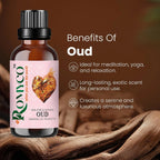 Romyco White Oud Essential Oil (Arabic White) for Use in Diffuser | Long-Lasting Luxury Perfume, Cologne, Scent for Men & Women | Alcohol-Free | Pure Natural & Undiluted
