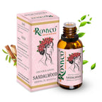 Romyco Sandalwood Essential Oil (Chandan Oil) for Puja Meditation Relaxation | Skin Care & Massage | Use in Diffuser Aromatherapy | Pure Premium Natural Undiluted