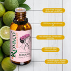 Romyco Bergamot Essential Oil ml for Stress Relief, Mood Uplift, Relaxation, Massage & Self-Care | Citrus Aromatherapy, Diffuser | Premium Natural Undiluted