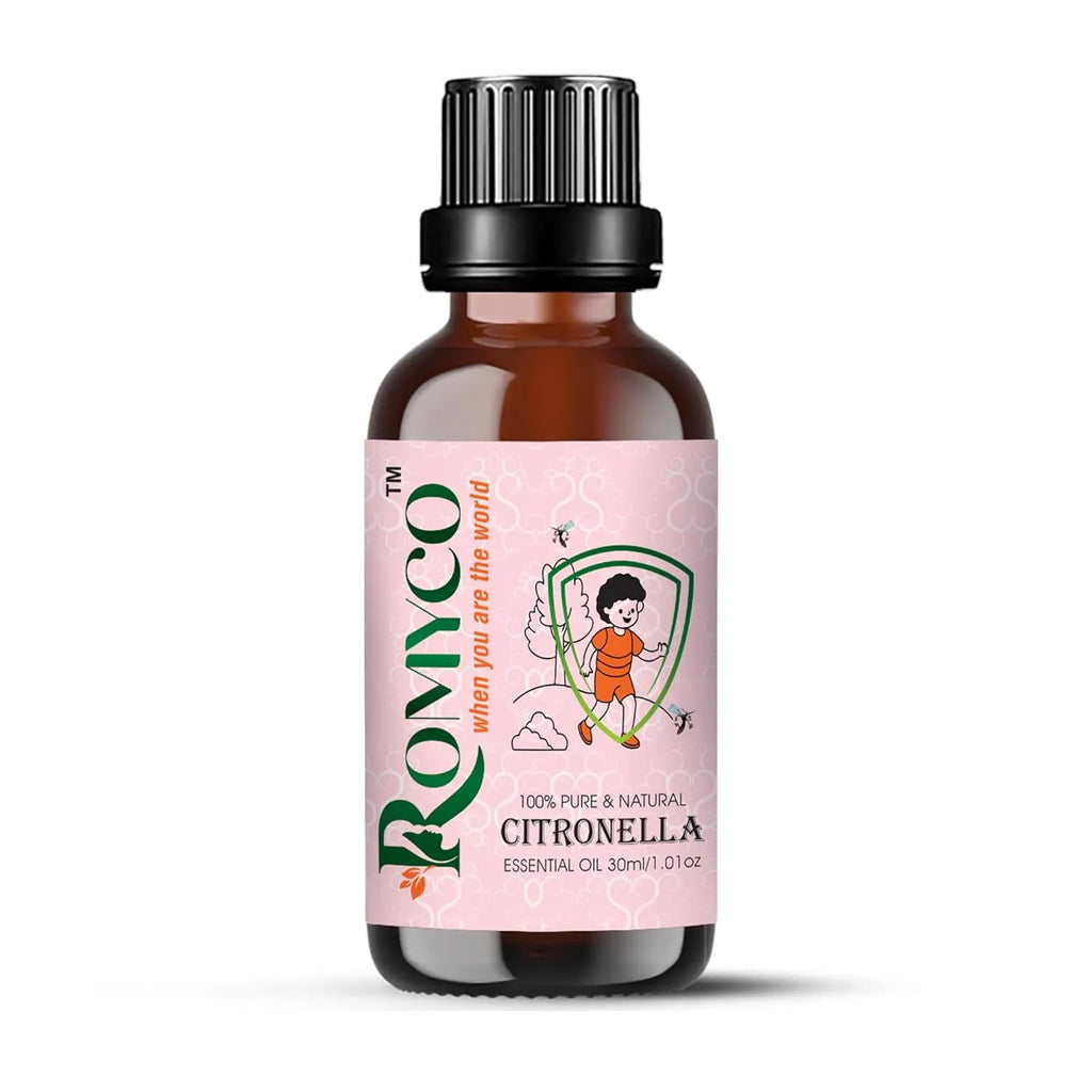 Romyco Citronella Essential Oil | Natural Insect & Mosquito Repellent Oil | Therapeutic Grade Pure Natural Undiluted | Aromatherapy Diffuser