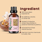 Romyco Loban Essential Oil  (Frankincense) for Glowing Rejuvenated Skin | Ideal For Meditation Prayer Positivity Rituals in Diffuser | Anxiety Relief | Pure Premium Natural & Undiluted