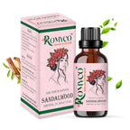 Romyco Sandalwood Essential Oil (Chandan Oil) for Puja Meditation Relaxation | Skin Care & Massage | Use in Diffuser Aromatherapy | Pure Premium Natural Undiluted