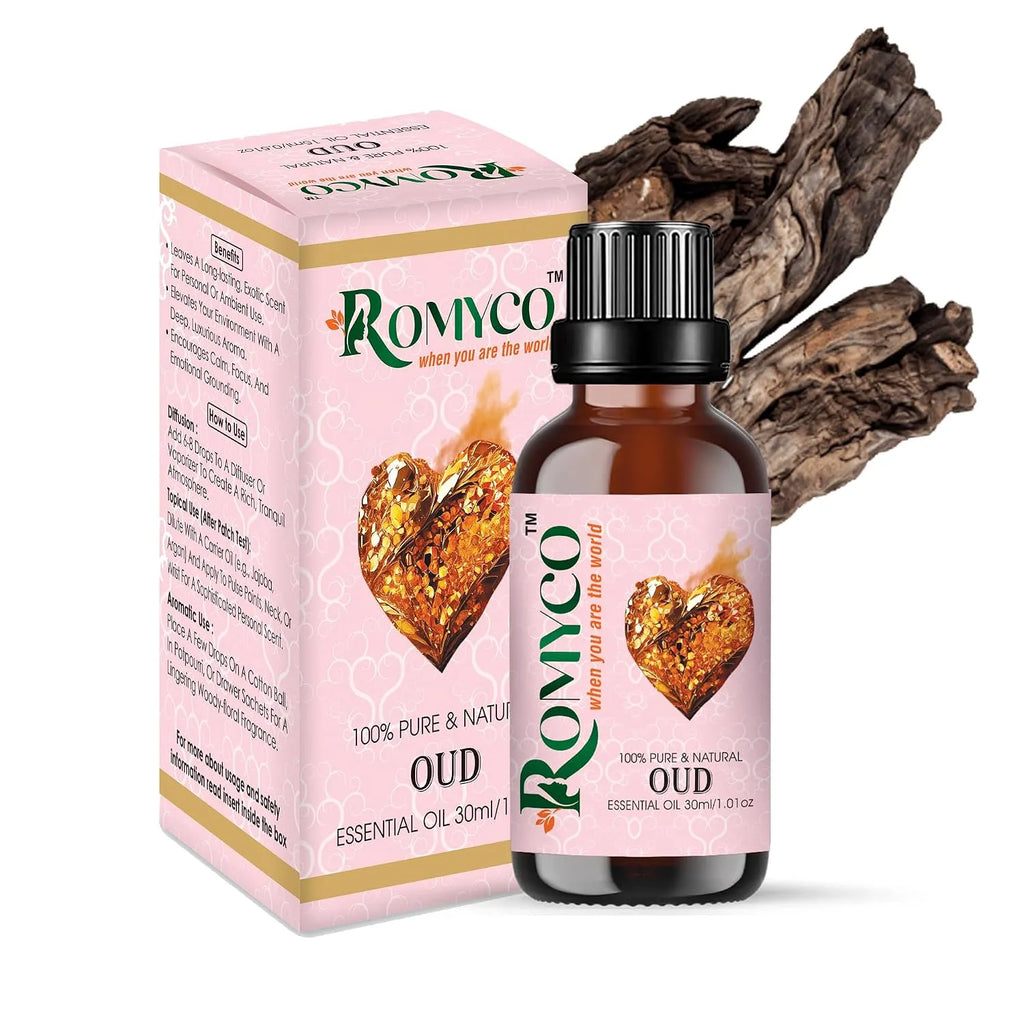 Romyco White Oud Essential Oil (Arabic White) for Use in Diffuser | Long-Lasting Luxury Perfume, Cologne, Scent for Men & Women | Alcohol-Free | Pure Natural & Undiluted