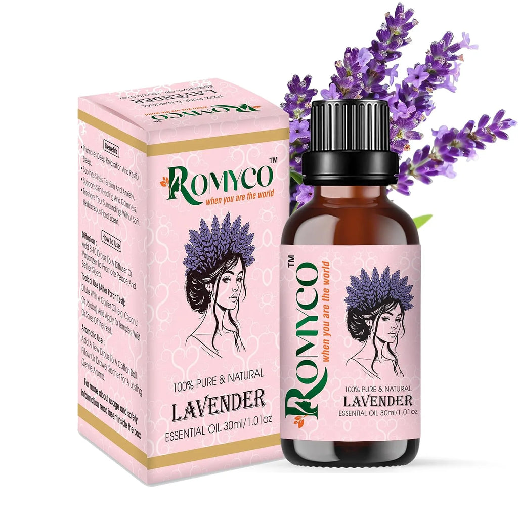 Romyco Lavender Essential Oil for Long Thick Strong Hair | Soothing Relaxation, Stress Relief & Sleep Support | Shiny Bouncy Hair | Aromatherapy & Diffuser Oil | Pure Natural Undiluted Therapeutic Grade Visit the ROMYCO Store